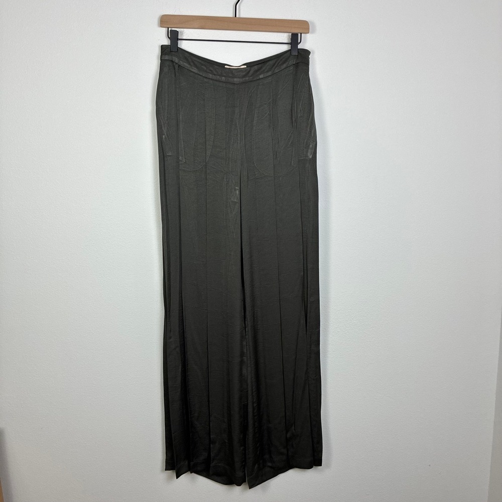 Cotelac Wide Leg Pleated Dress Trouser Pants Women's 2 Pockets French Chic
